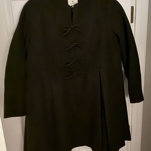 NWT Tuckernuck Black Blair Bow Coat Dress sz L - Picture 2 of 4